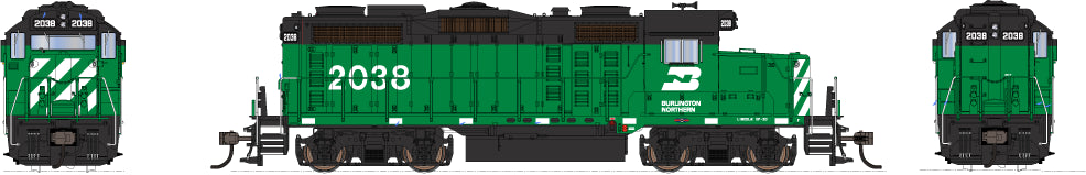 Broadway Limited #4267 EMD GP20 BN #2038 Green & Black Paragon4 Sound/DC/DCC HO