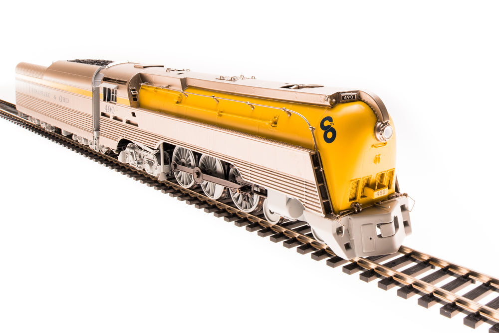 Broadway Limited #4556 Chesapeake & Ohio Class L-1 Hudson #492 Later Yellow Boiler