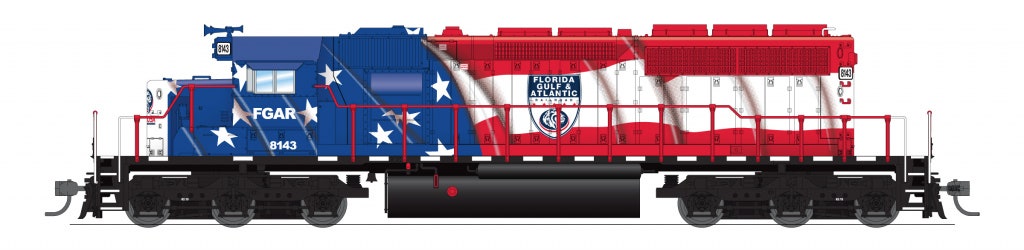 Broadway Limited #6798 EMD SD40-2 FGAR 7156 Paragon4 Sound/DC/DCC HO Florida Gulf & Atlantic Railroad