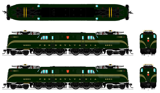Broadway Limited #3444 GG1 Electric PRR #4801 DGLE Paragon3 Sound/DC/DCC